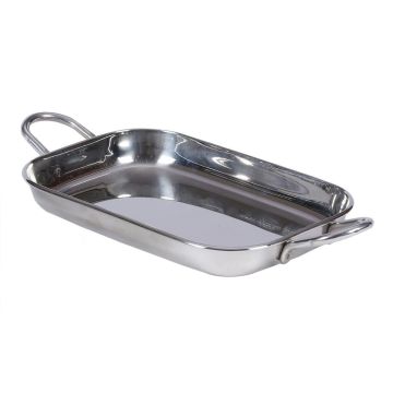 Сковорода для подачи 16,2*10,9 см h2 см прямоуг. нерж. 2 ручки P.L. Proff Cuisine