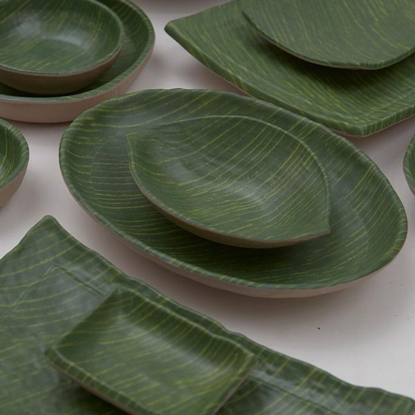 Блюдо 20,5*3 см круглое Green Banana Leaf пластик меламин P.L. Proff Cuisine