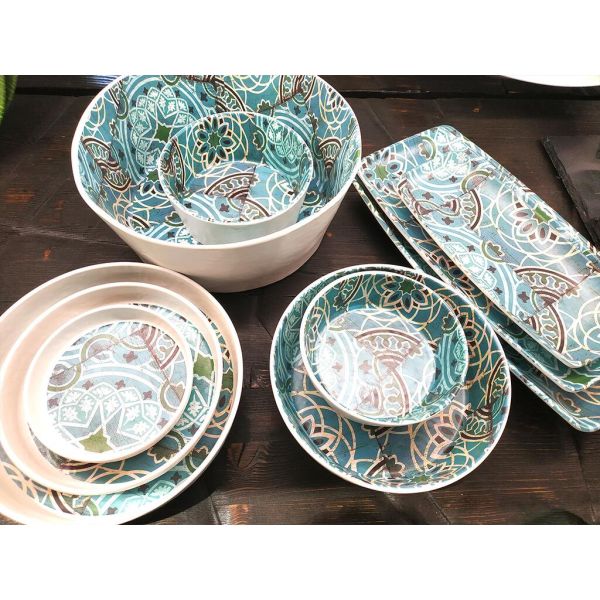 Блюдо 53*16,2*1,7 см прямоуг. Damask Blue пластик меламин P.L. Proff Cuisine