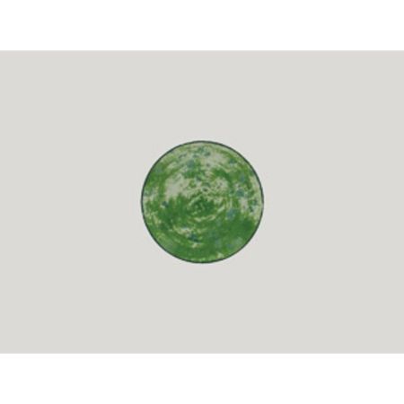 Тарелка RAK Porcelain Peppery круглая плоская 15 см, зеленый цвет