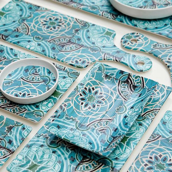 Блюдо 53*16,2*1,7 см прямоуг. Damask Blue пластик меламин P.L. Proff Cuisine