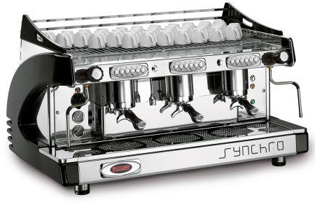 Кофемашина ручная ROYAL Synchro 3 группы Lever dispensing черная (бойлер 21 л)