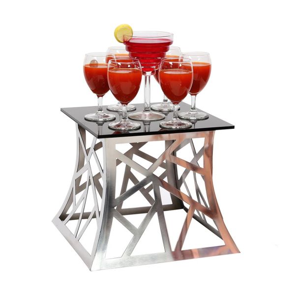 Подставка фуршетная стойка 20*20*17 см квадрат Tower Cutouts нерж. P.L. Proff Cuisine